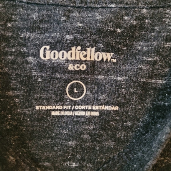 Goodfellow T Shirt Bundle Tee Standard Fit Black Heather Grey Light Blue Cotton - Picture 3 of 11